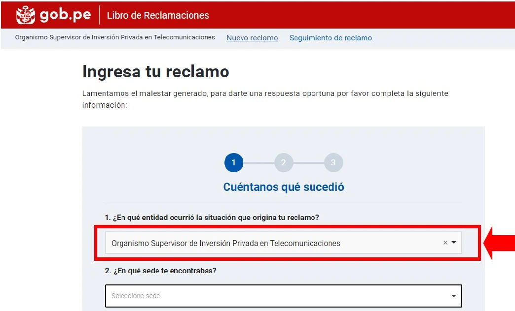 Estructura limpia de un formulario de Libro de Reclamaciones integrado de forma nativa